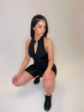 Load image into Gallery viewer, BLACK ACTIVE SHORTS JUMPSUIT
