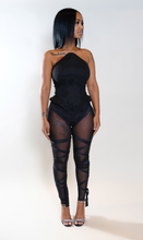 Load image into Gallery viewer, BLACK FANCY CORSET TOP
